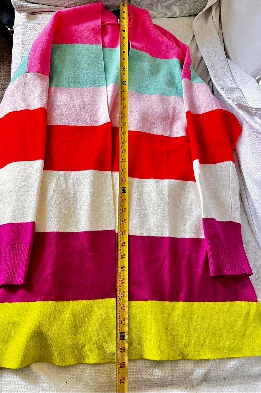 NWT Crown & Ivy Women's Color Block Open Front Cardigan Size XL Multicolor - Picture 7 of 9
